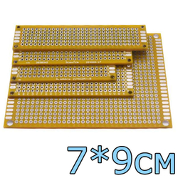 Двухсторонняя плата 7х9 см - Желтая