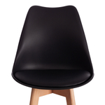 Стул барный TULIP BAR (mod. C1014H-1) / 1 шт. в упаковке пластик/дерево, 42 х 47,5 х 104 см, Black (Черный) 3010/ натуральный