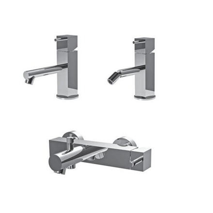 КОМБО №15 Комплект смесителей Ritmonio Latoperlato для раковины, для биде и для ванны/душа T0BA7021CRL + T0BA7020CRL + T0BA7030CRL