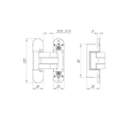 Петля скрытая Armadillo U3D8000.VPG BL черный