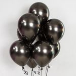Шар (12''/30 см) Черный графит, хром, 50 шт.
