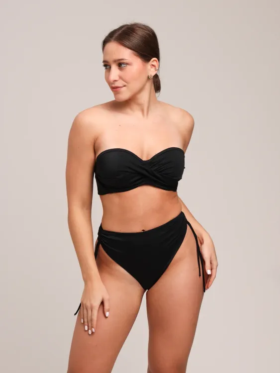 Купальный бюст Zebra бандо поролоновая чаша на каркасах (черный)