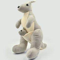Yumşaq oyuncaq \ Мягкая игрушка \ Soft toys Kenquru (balalı) (boz) (böyük)