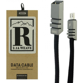 Кабель USB - MicroUSB Remax RC-081m (оплетка ткань) Черный