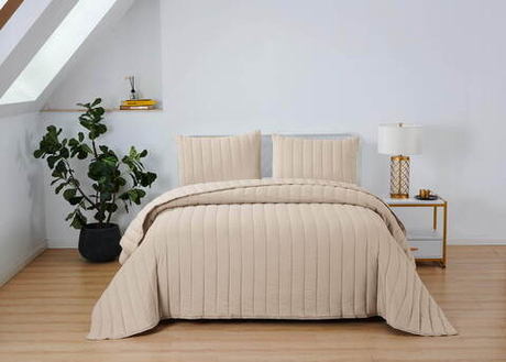 Покрывало 230х250 и 2 наволочки 50х70 Sofi De MarkO Микаэль Беж