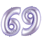 Шар фольгированный Цифра 9 101 см (Лаванда)