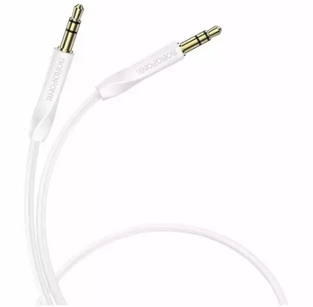 Аудио кабель AUX BOROFONE BL16 3.5мм jack на 3.5мм jack 1 метр белый