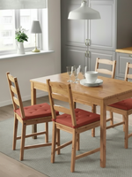 Подушка на стул Икеа Юстина 35/42 x 40 х 4 см, красный