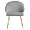 Стул Lime, серый микровелюр с золотыми ножками