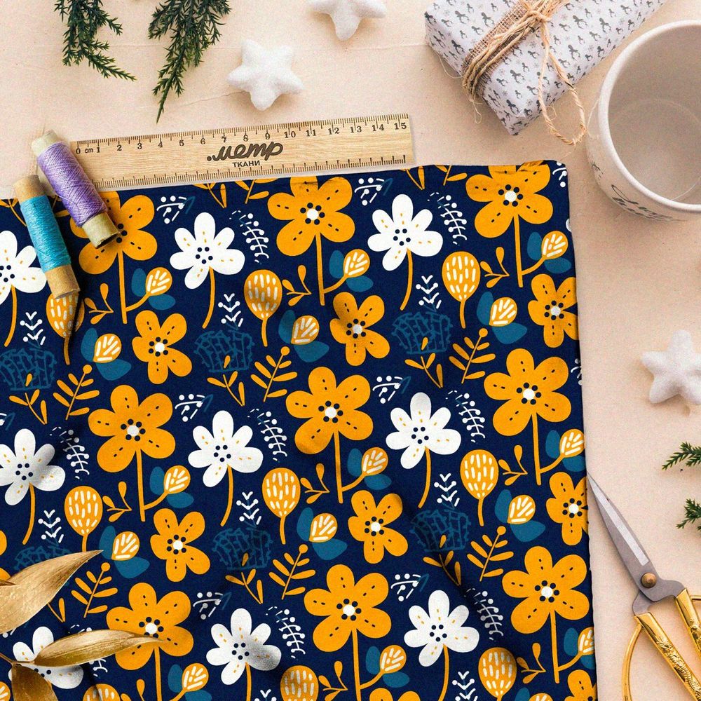 Ткань премиум Оксфорд 600D фантазийный сад