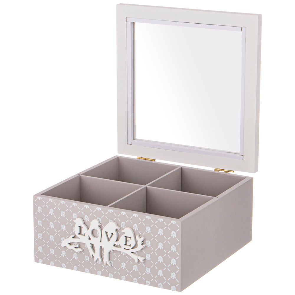 ШКАТУЛКА ДЛЯ ЧАЯ КОЛЛЕКЦИЯ "LOVE" 18*18,5*9 СМ