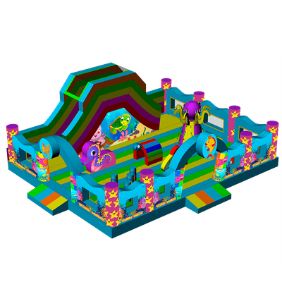 Коммерческий надувной батут "Золотая рыбка" 10*8*3,8 м.