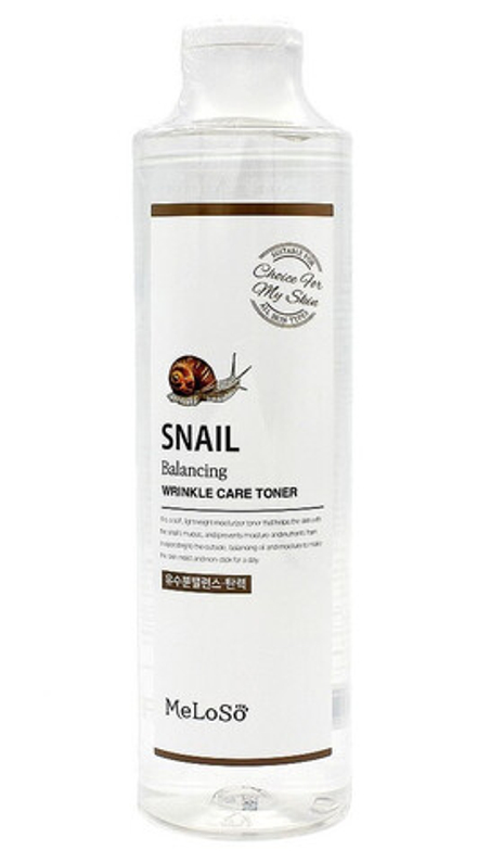 MELOSO Восстанавливающий тонер с муцином улитки Snail Balancing Wrinkle Care Toner, 300 мл.