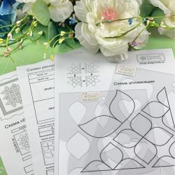 Комплект из двух трафаретов + схемы "Гортензия" в подарок