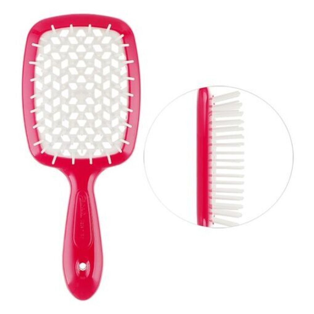 Расческа для волос JANEKE SuperBrush The Original Фуксия с белым