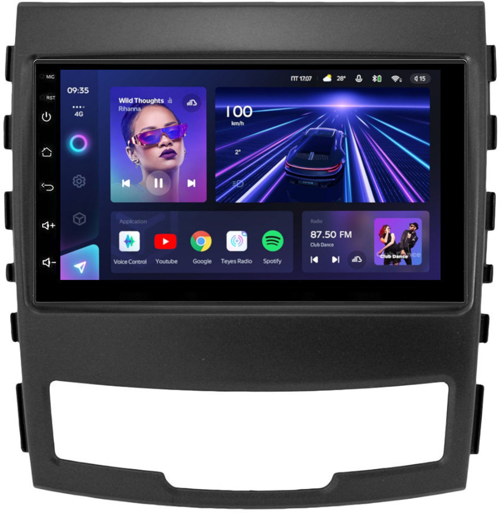Магнитола для SsangYong Actyon II 2011-2013 - Teyes CC3 дисплей 7" QLED на Android 10, ТОП процессор, CarPlay, 4G SIM-слот