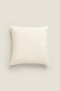 ZARA HOME ЖАККАРДОВЫЙ ЧЕХОЛ ДЛЯ ДЕКОРАТИВНОЙ ПОДУШКИ С ВЫШИВКОЙ, БЕЛЫЙ