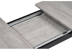 Стол раскладной Колон Лофт 120(160)х75х75 25 мм бетон / матовый черный