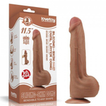 Реалистичный фаллоимитатор Lovetoy King Sized Sliding Skin (29×5,4 см) коричневый с двойной плотностью