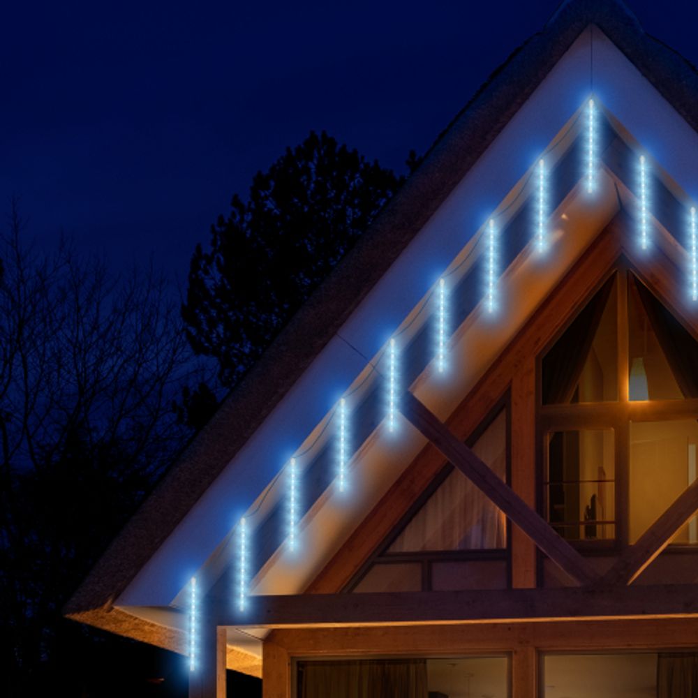 ENOS-02H ЭРА Гирлянда LED Сосульки 2,1м холодный свет, 7V, IP44 | Гирлянды