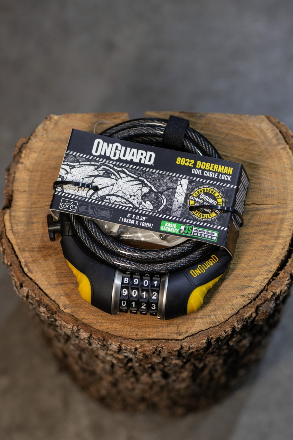 Велозамок тросовый OnGuard Doberman Combo  — 185см x 10мм '8032
