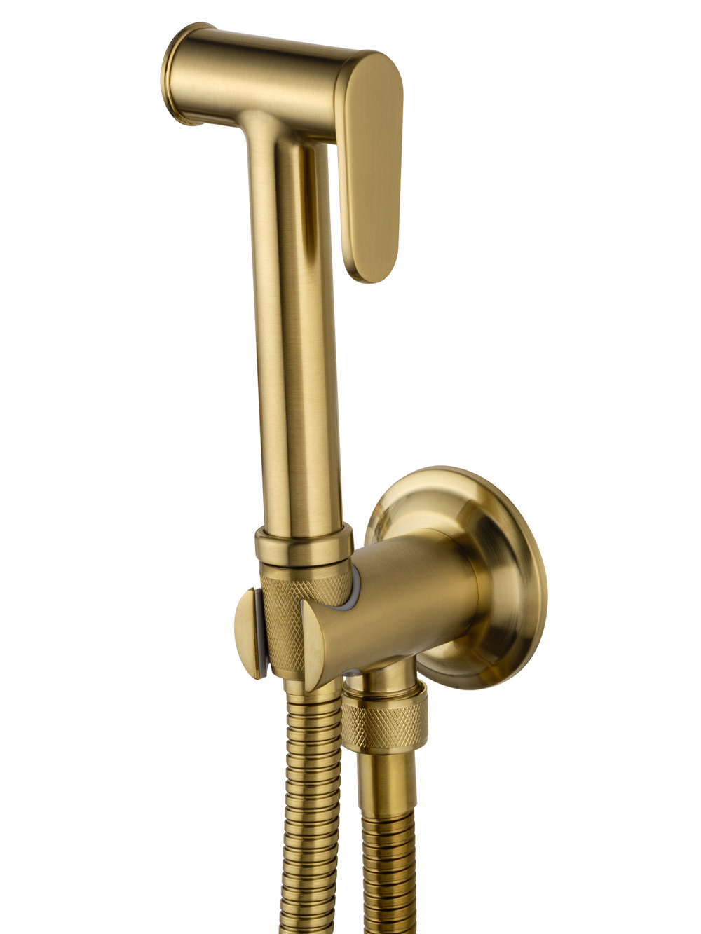 Смеситель с гигиеническим душем встраиваемый WONZON & WOGHAND STEAM, Брашированное золото (WW-88849008-BG)