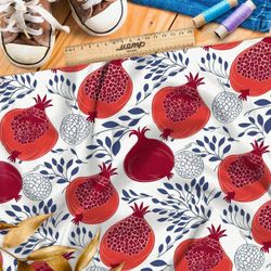 Ткань премиум шелк искусственный Армани плоды граната