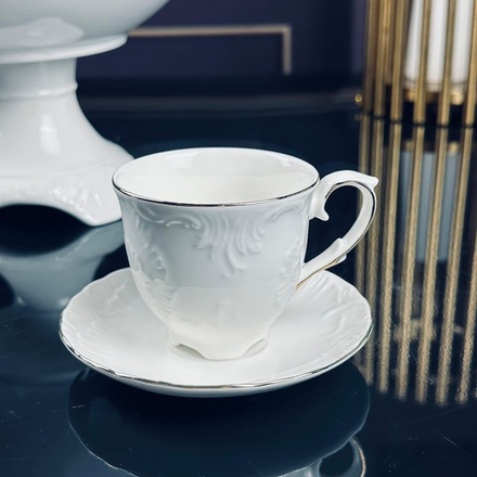 Lenardi 305-079 Кофейный набор 12пр. 130мл АВРОРА ЗОЛОТО в под.уп.(х12)Фарфор