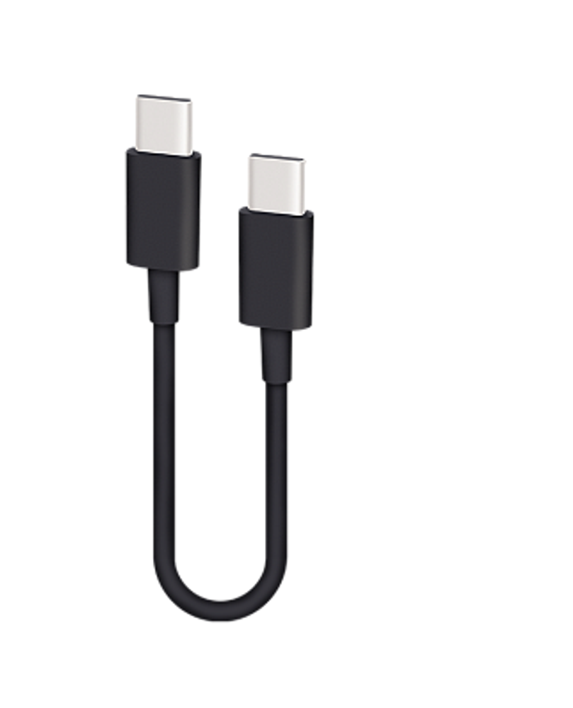 Кабель USB &quot;WALKER&quot; C070, (0,25 метра), 100Вт, Type-C-Type-С, в пакете, черный