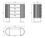 Комод Garda Decor Лучано (Luciano) 117*47*110 см