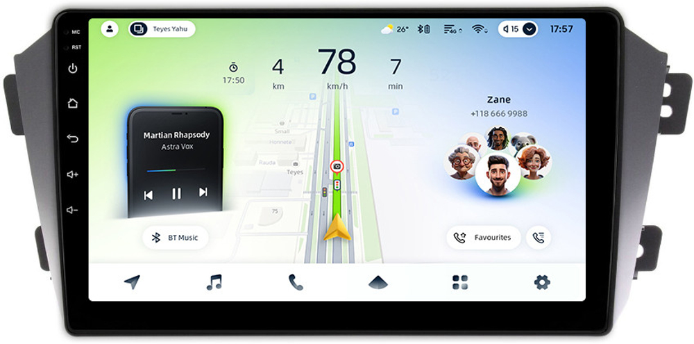 Магнитола для Geely Emgrand X7 2013-2018 - Teyes CC4L монитор 9" IPS на Android 14, Snapdragon 662, CarPlay, 4G SIM-слот