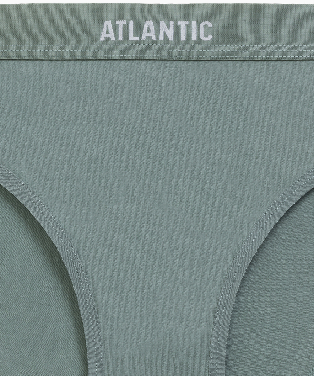 Трусы женские спорт Atlantic, набор из 3 шт., хлопок бежевые + розовые + зеленые, 3CLP-012E