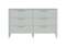 Комод Type 6 ящиков ширина 140 см (светло-серый)