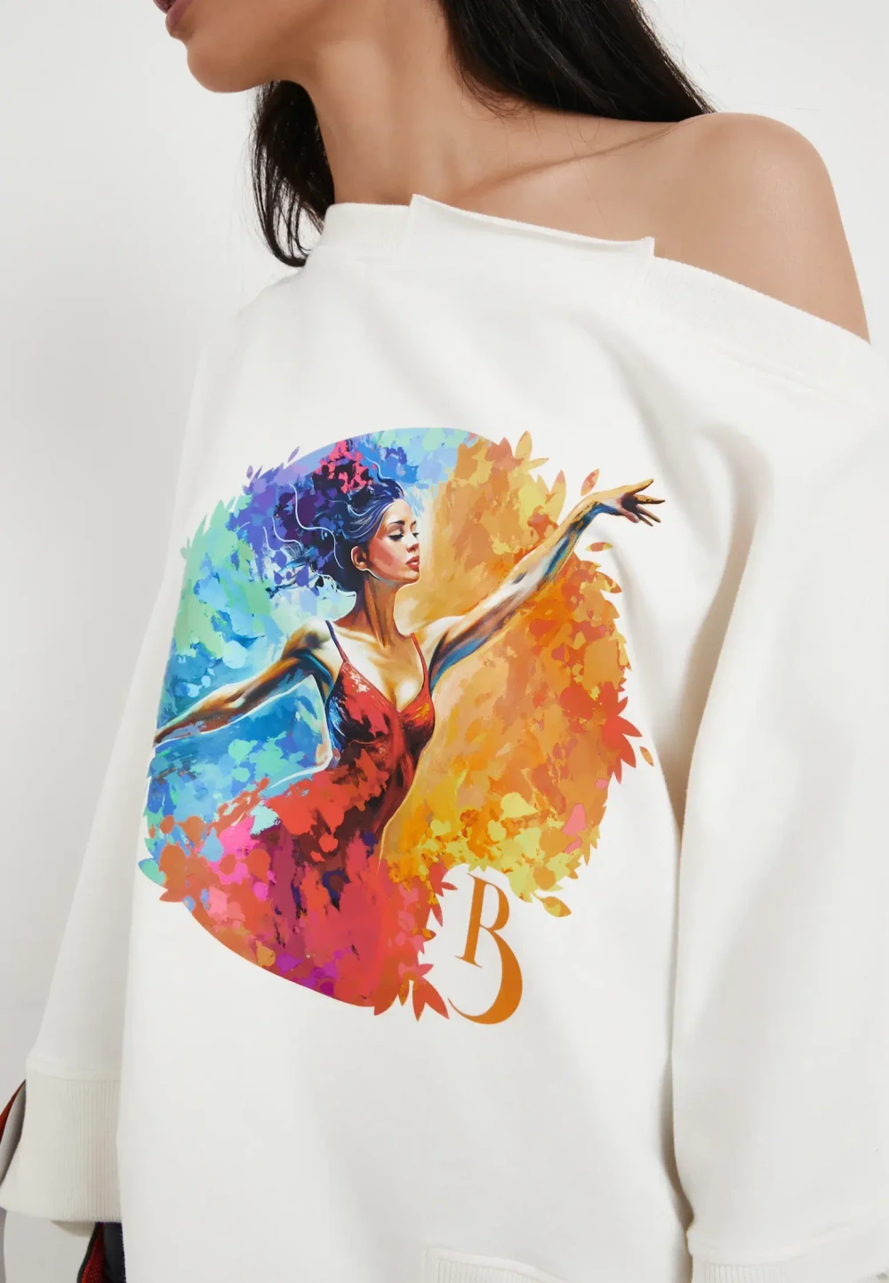 Футболка Летучая мышь принт белый