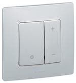 Диммер нажимной универсальный LED 400Вт без нейтрали - алюминий ETIKA Legrand