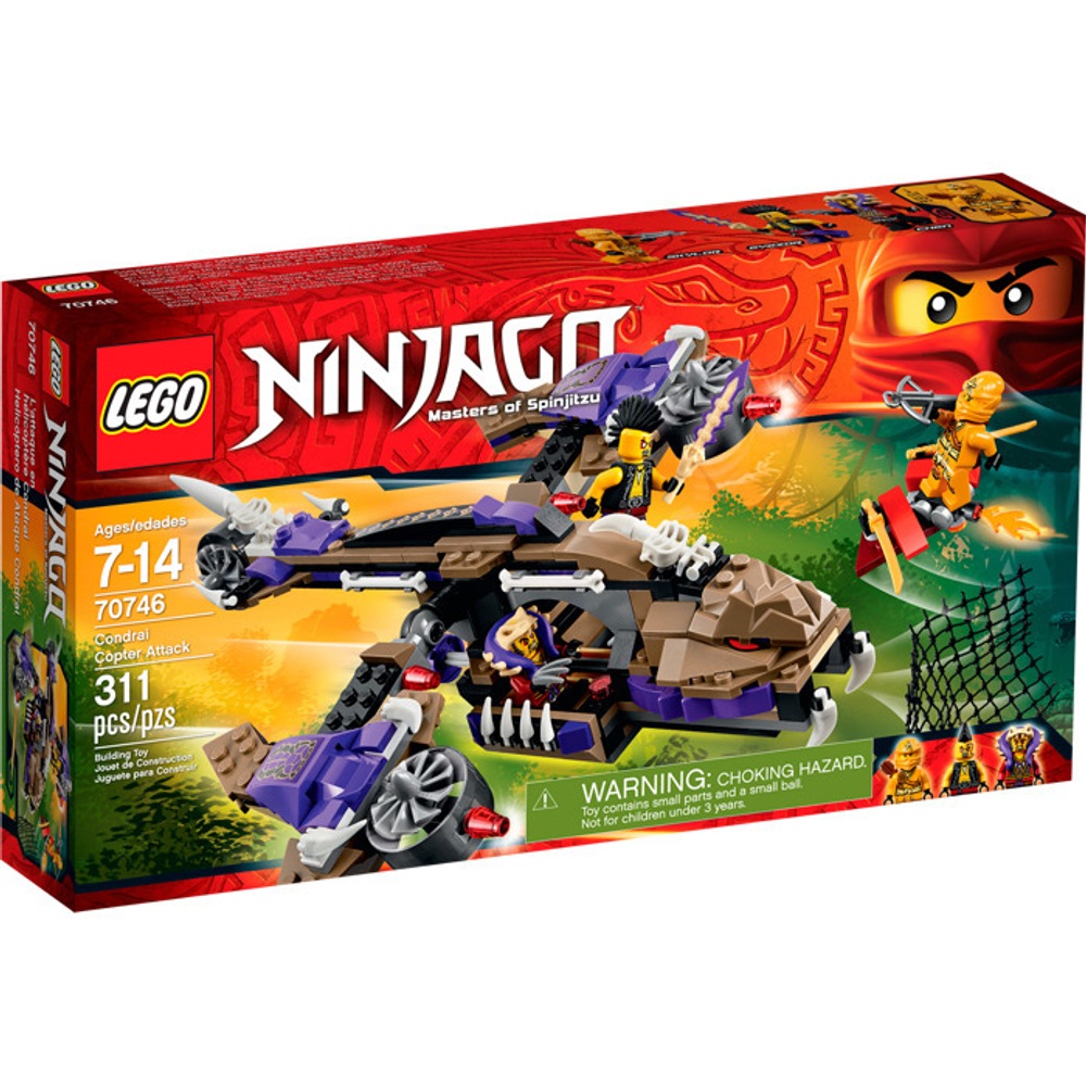 LEGO Ninjago: Вертолетная атака Анакондраев 70746 — Condrai Copter Attack — Лего Ниндзяго