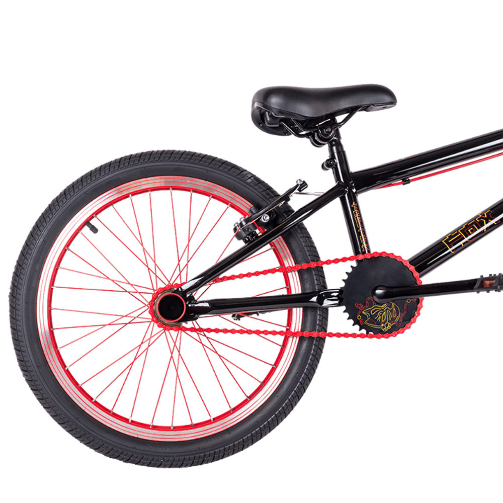 Велосипед BMX 20" Tech Team FOX  черный с красным 2023