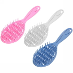 Расчёска массажная «Сosmo style», для бережного расчёсывания мокрых волос, цвет белый, розовый и голубой, 21,8*6,8см