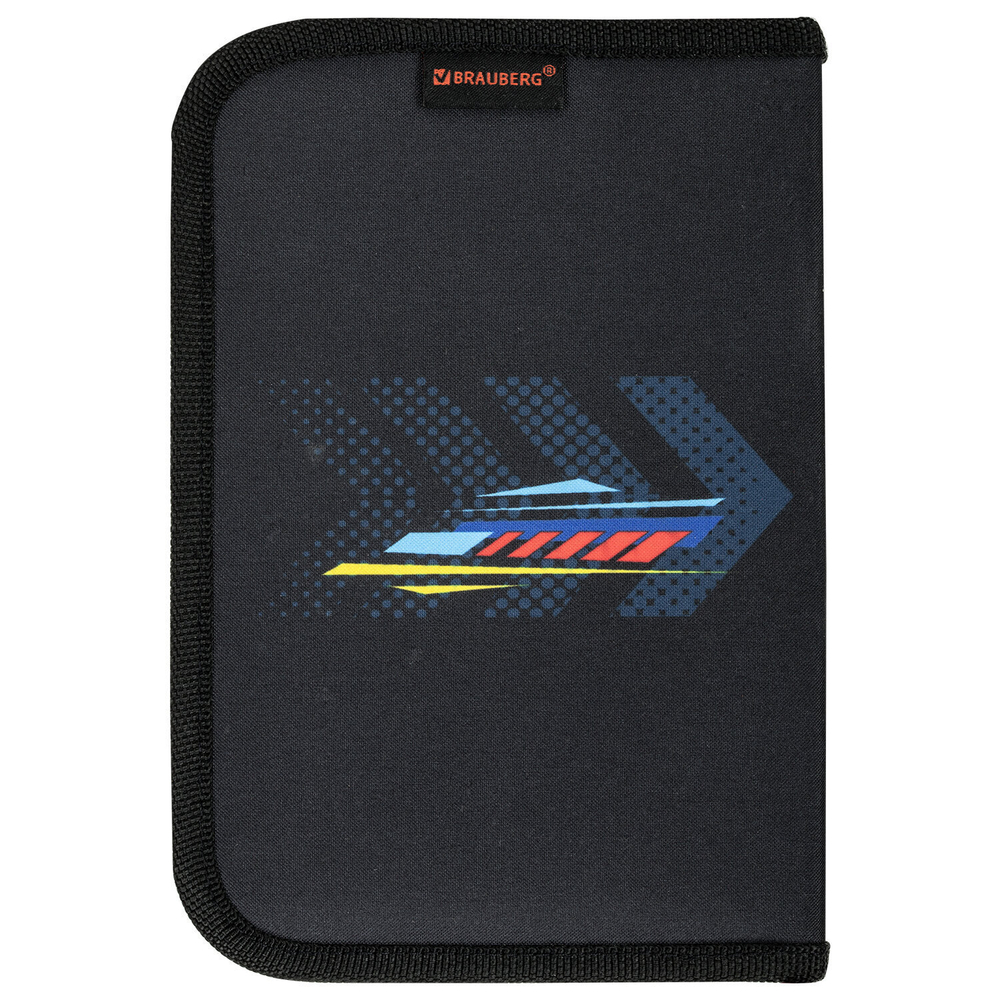 Пенал BRAUBERG 1 отделение полиэстер 21х14 см "Neon drift" (2 штуки в упаковке)