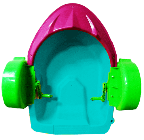 Механическая бамперная лодка "Катамаран" 93*85*20 см, цвет голубой с розовым