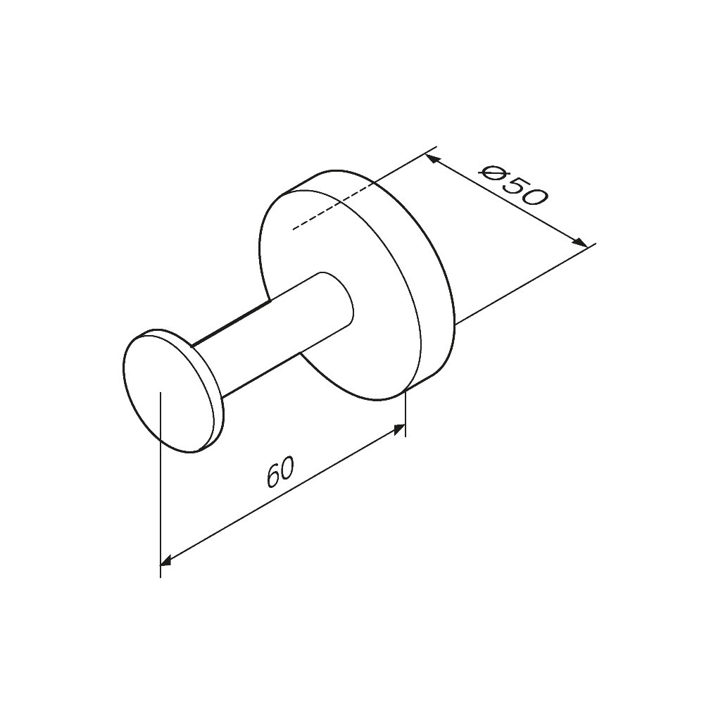 Крючок для халата AM.PM Inspire V2.0 A50A35822 Черный