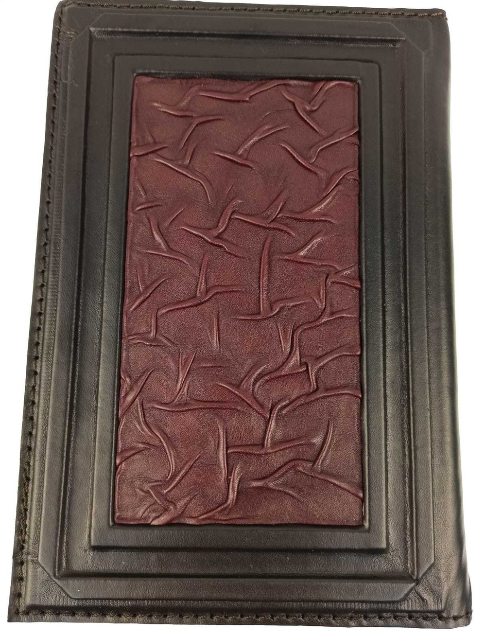 Набор "Ежедневник "Герб РФ" (триколор) из натуральной кожи со съемной обложкой и ручкой"