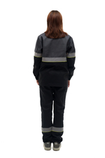 Костюм женский летний «ЮЖНАЯ ШИРОТА» (куртка+брюки) цв.черный/серый