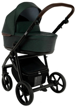 Детская коляска Roan Esso 3 в 1 с автокреслом Pituso Santiso Pro Black ESS113/1 Dark Green/Black