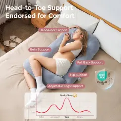 Подушка для беременных Momcozy в форме буквы U