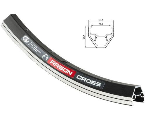 Обод 28" двойной индикатор износа (622х23,2/18,5х20,7 36отв.) спортивный черный Argon X7 Cross AUTHOR