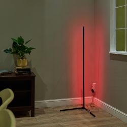 ULM-T630 10W-RGB-DIM-RC BLACK Торшер напольный светодиодный. 10W. RGB свет. Диммер. Пульт ДУ в-к. Черный. ТМ Uniel