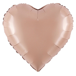 Сердце 18" Карамель, Сатин Fl