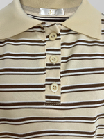 Футболка JL 625 укороченная в полоску с воротником