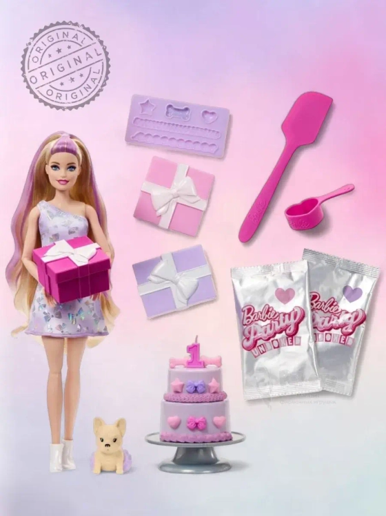 Кукла Барби Вечерка-сюрприз в лиловых тонах JFG70